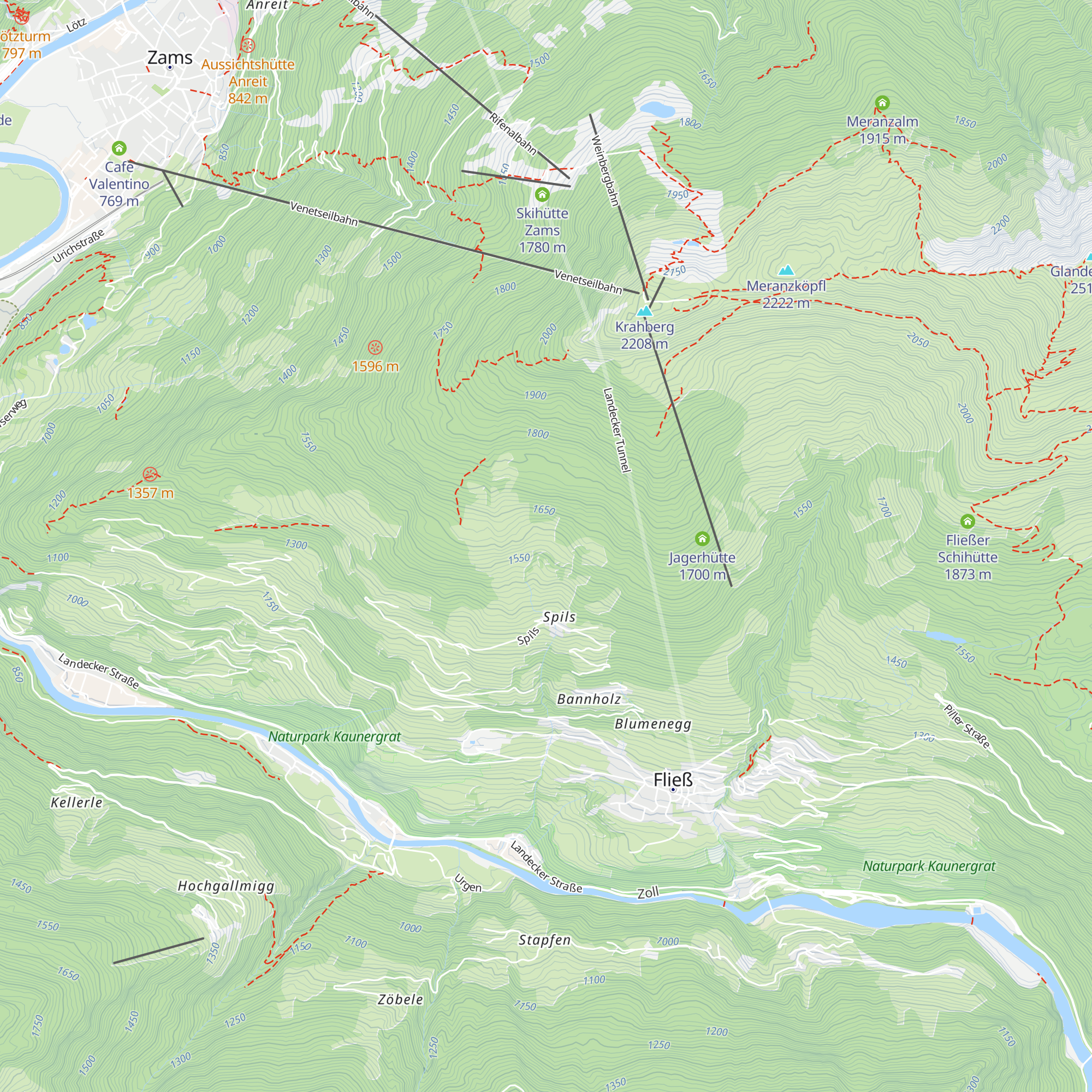 Feldstadel Pinzger Fuchsmoos map