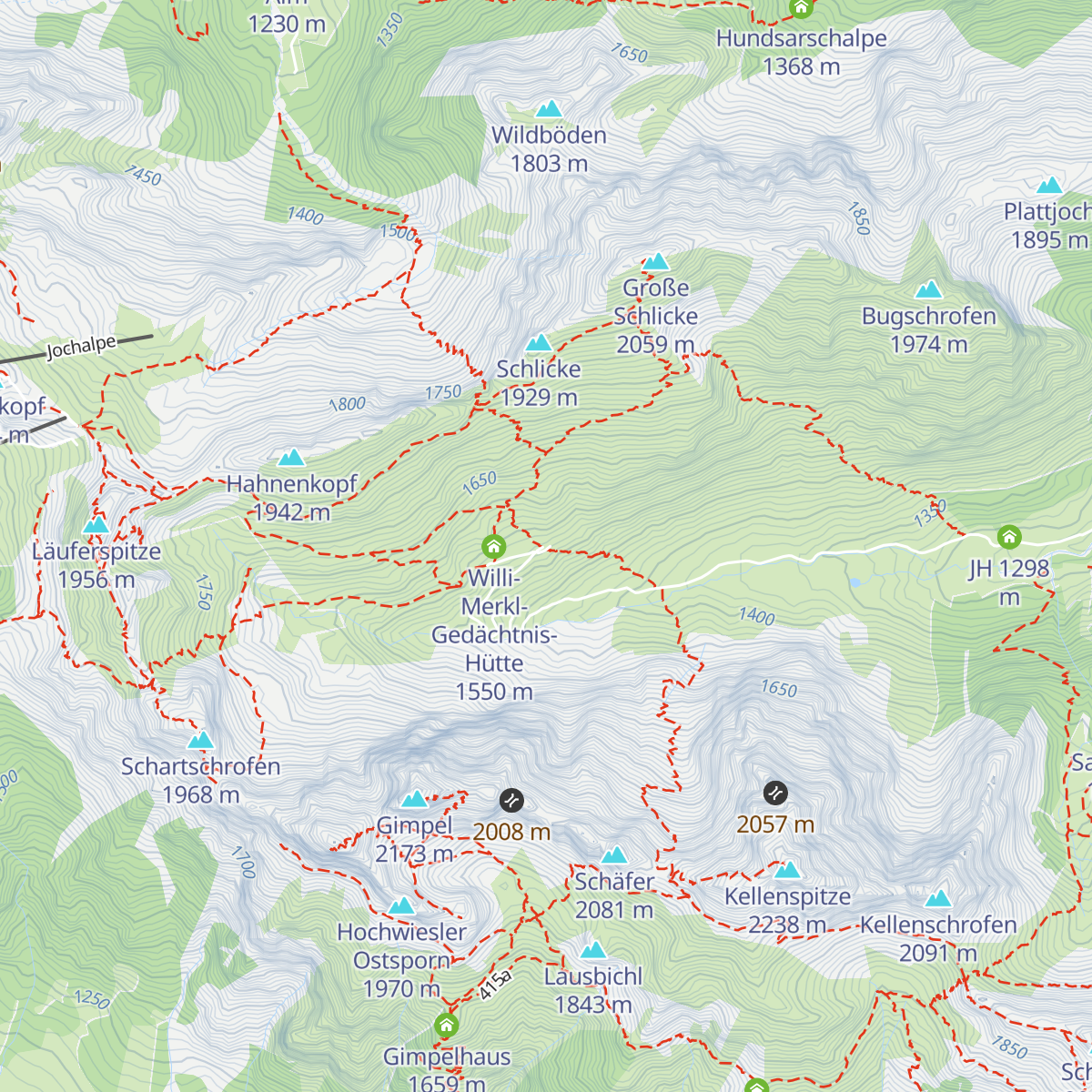 Otto-Mayr-Hütte map