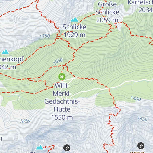 Map of Otto-Mayr-Hütte