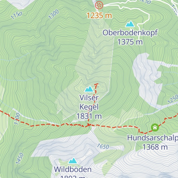 Map of Vilser Kegel