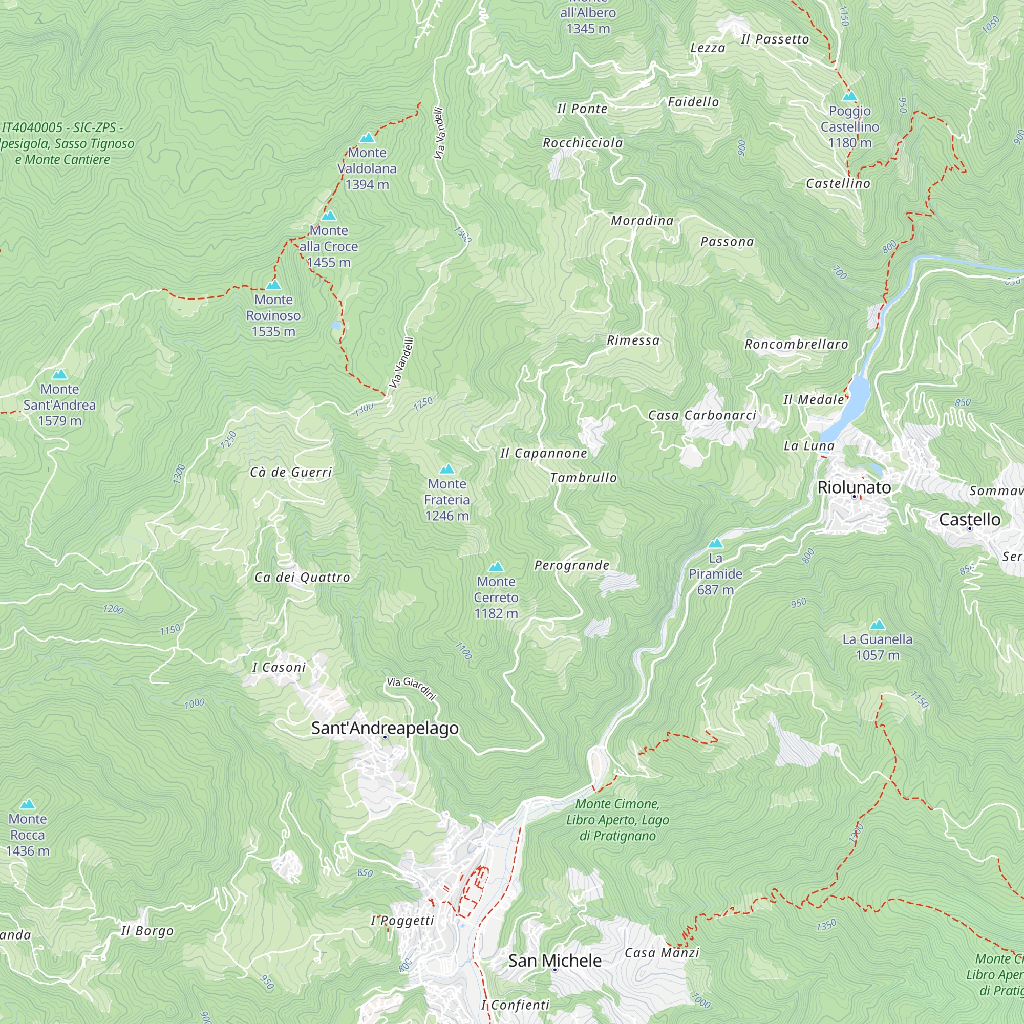 Capanna Borre map