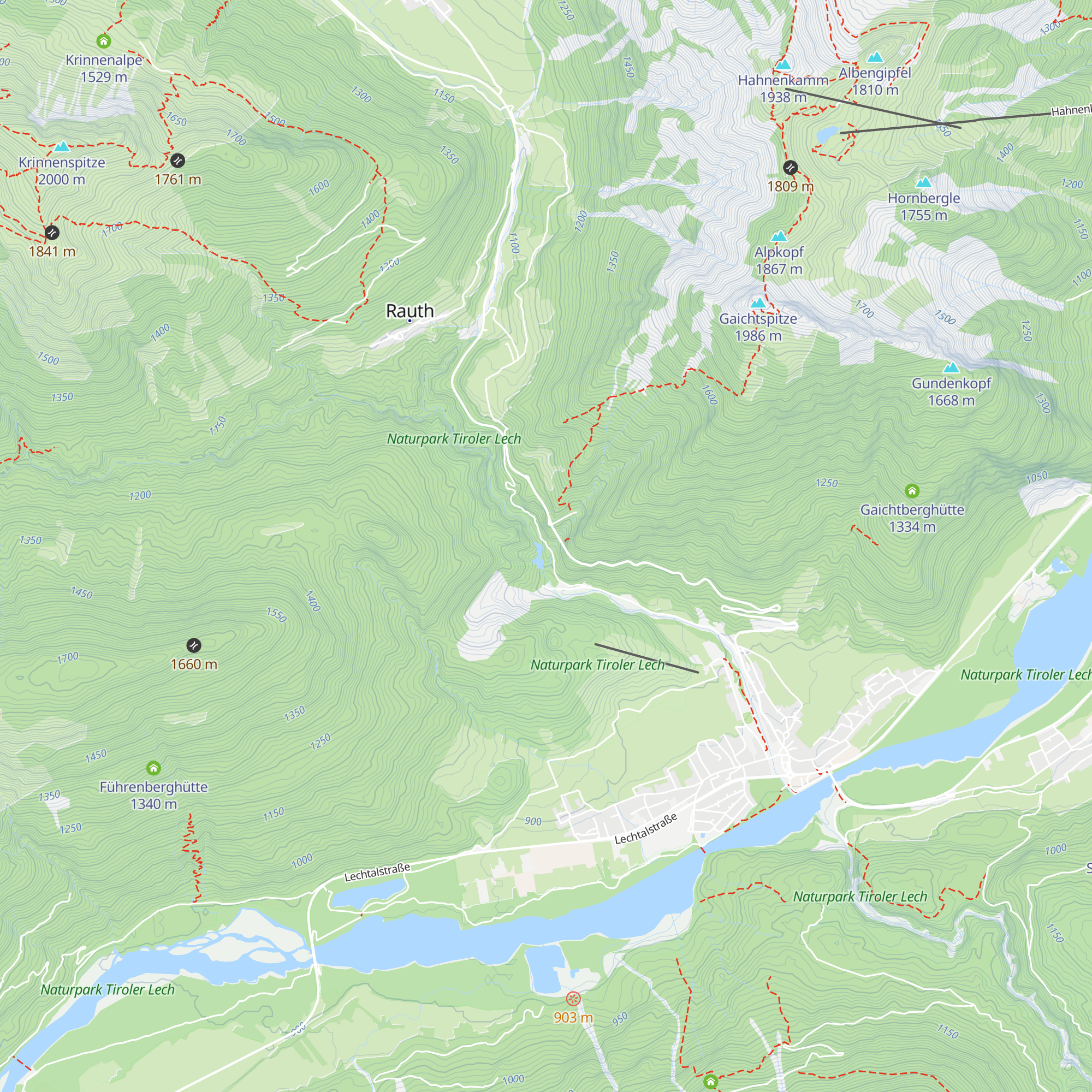 Rodelhütte map