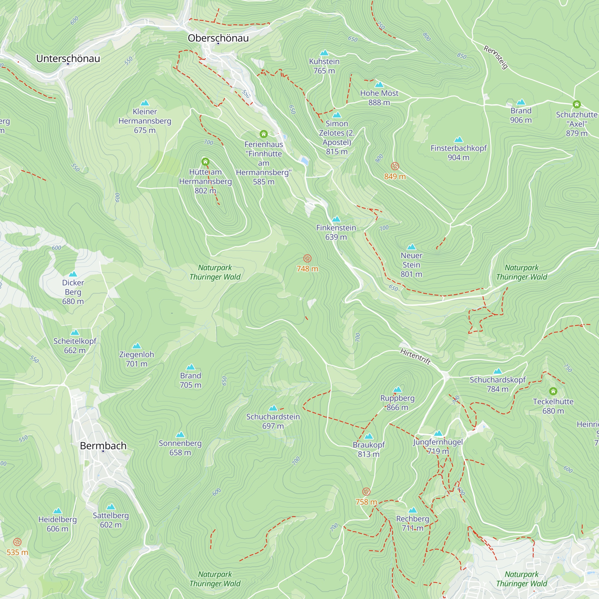 Jagdhütte Am Steinhauk map