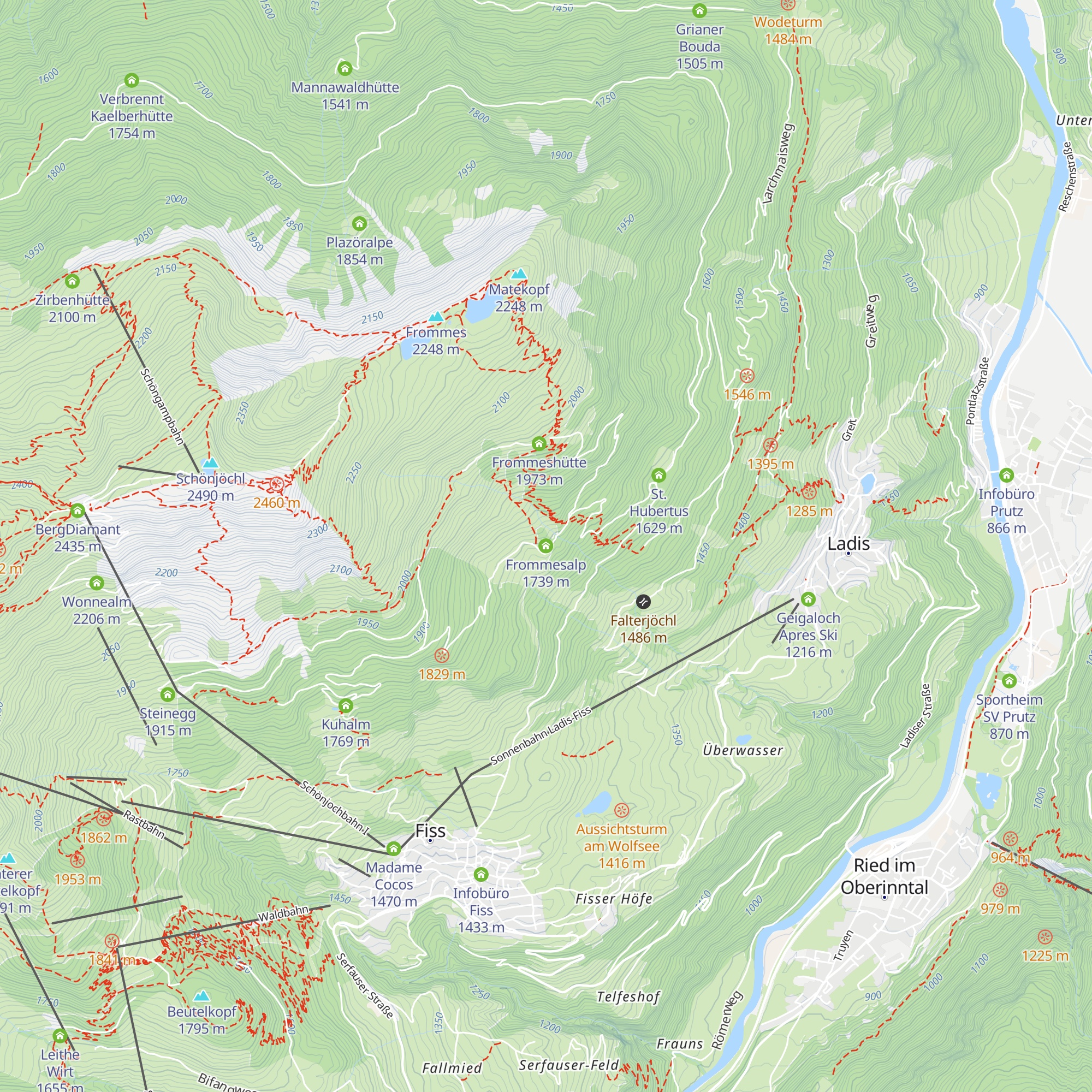 Frommesalp map