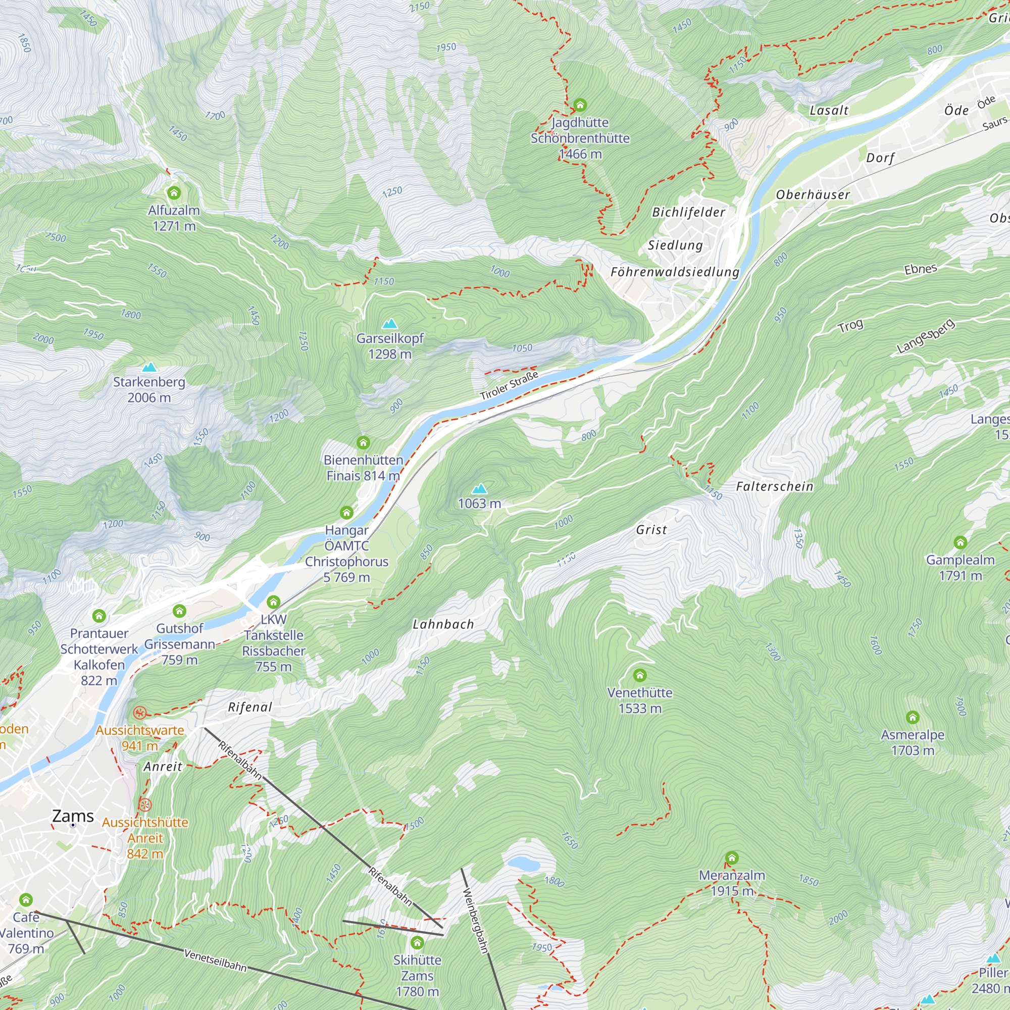 Gasthof Kronburg map