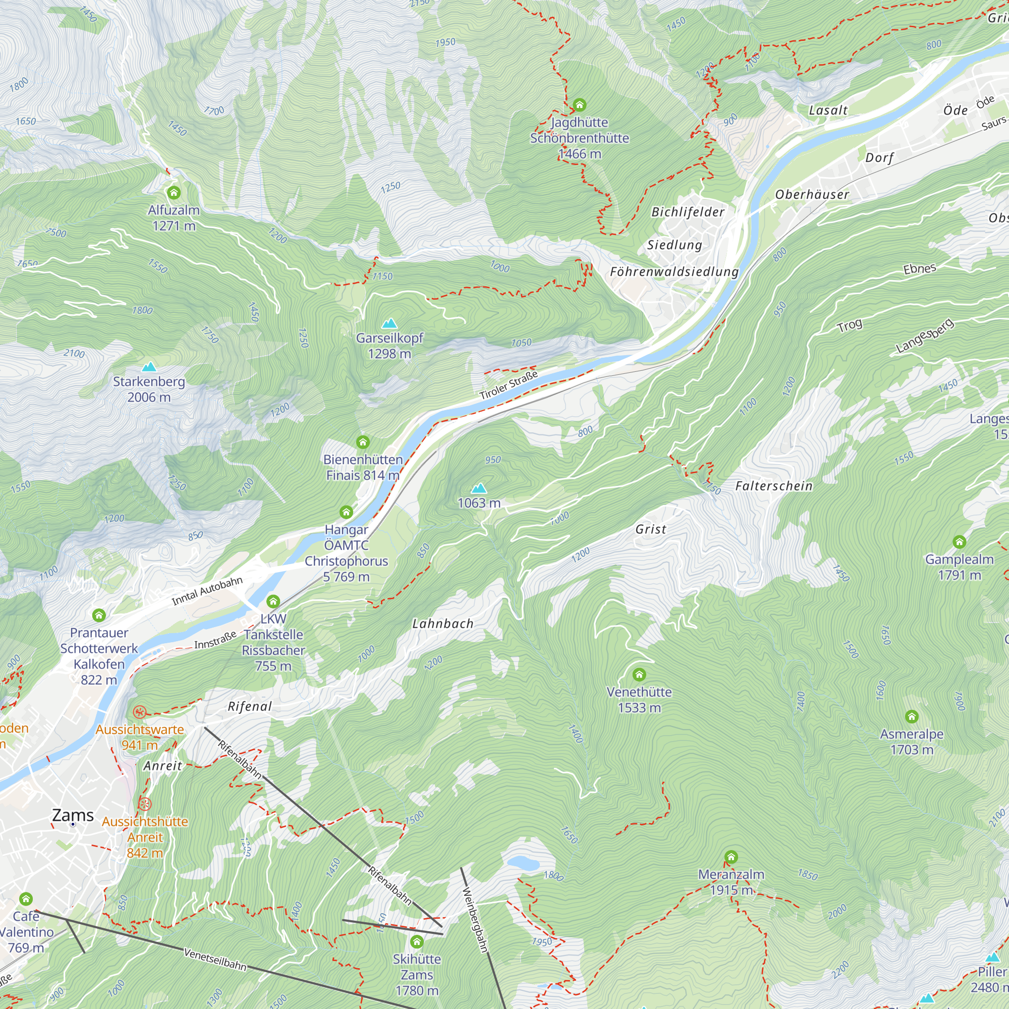 Gasthof Kronburg map