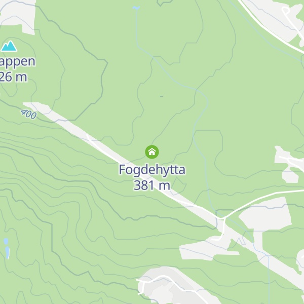 Map of Fogdehytta