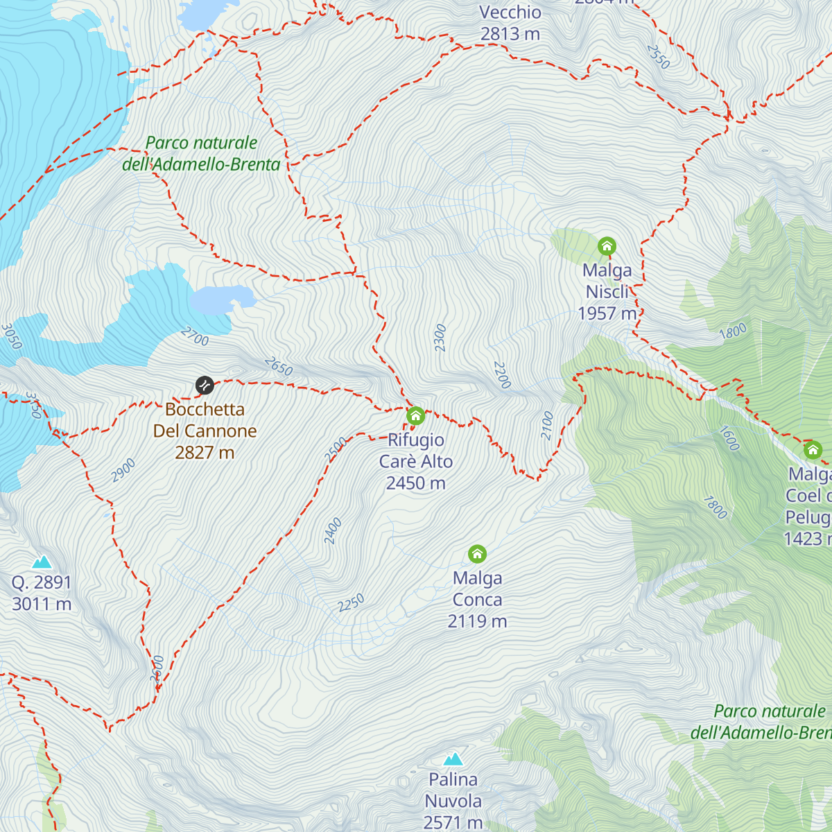 Rifugio Carè Alto map
