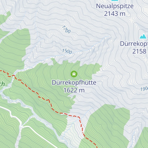 Map of Dürrekopfhütte