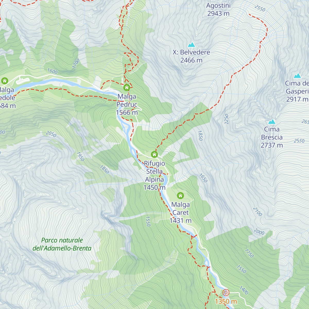 Rifugio Stella Alpina map