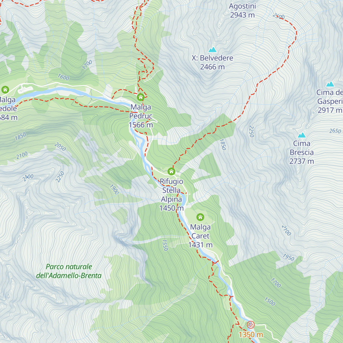 Rifugio Stella Alpina map
