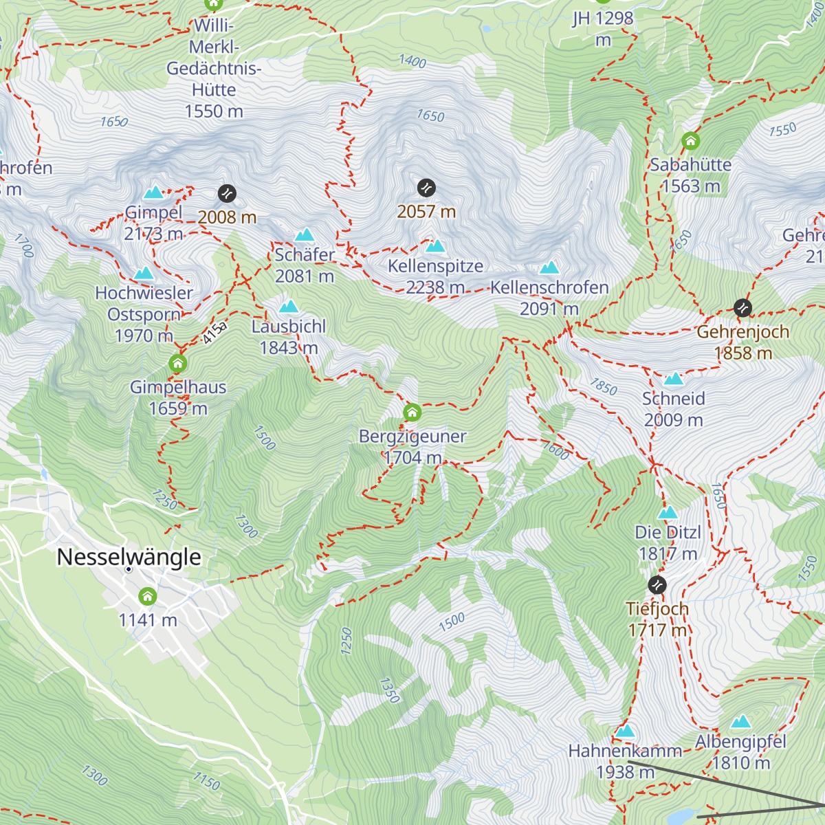 Bergzigeuner map