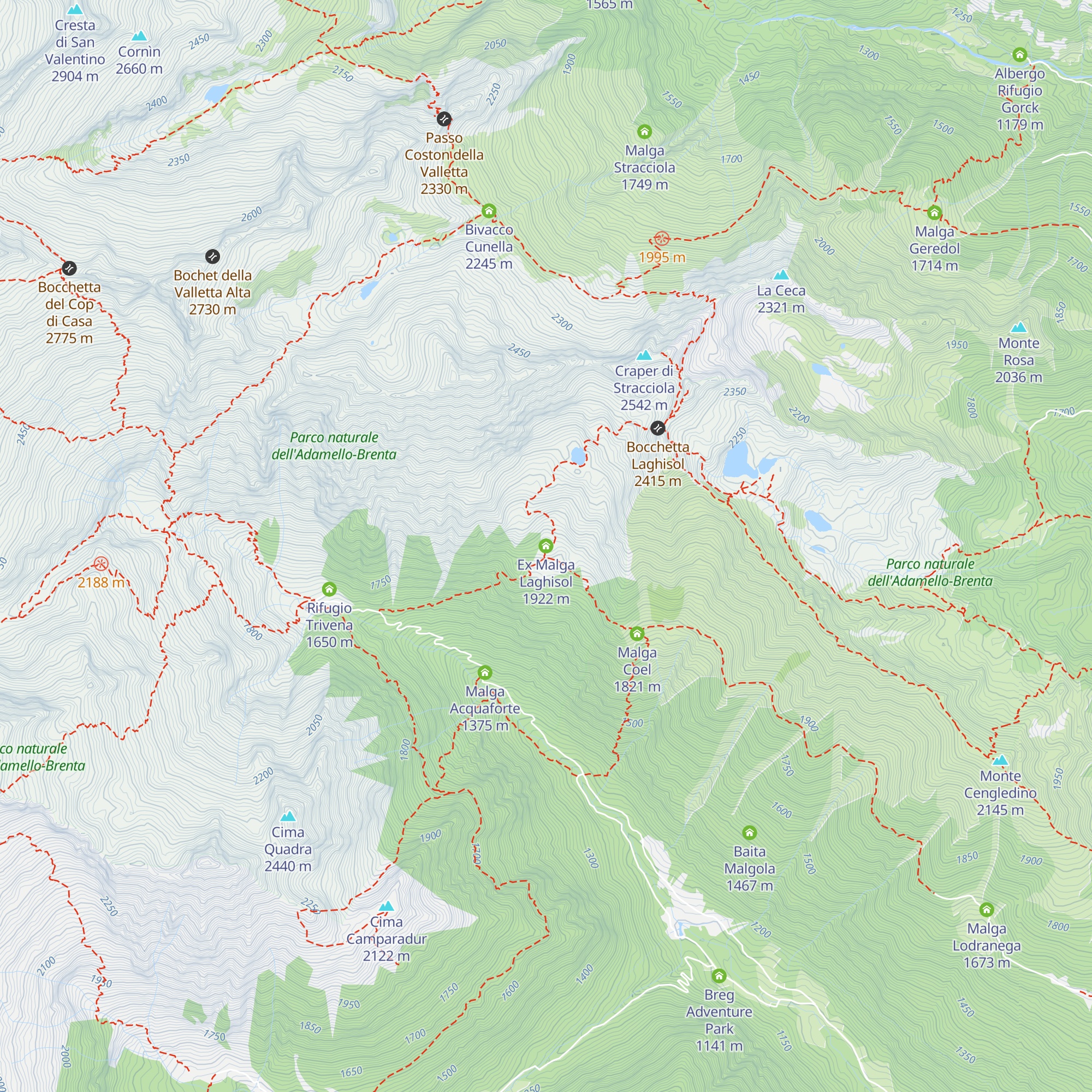 Ex Malga Laghisol map