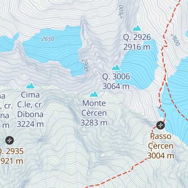 Map of Monte Cèrcen
