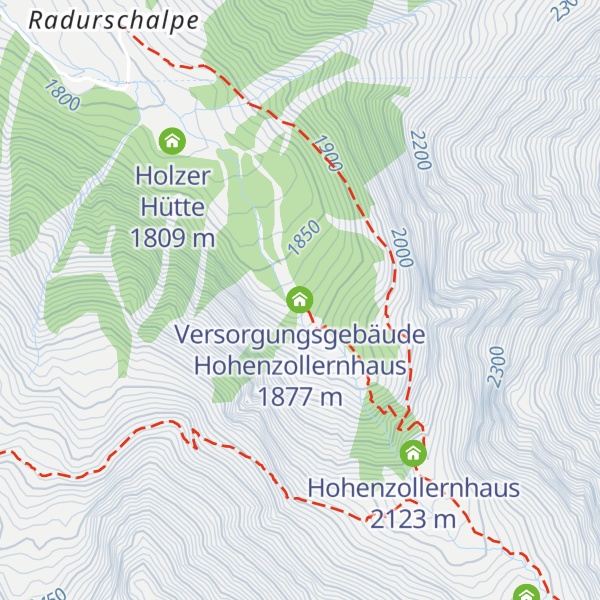 Map of Versorgungsgebäude Hohenzollernhaus