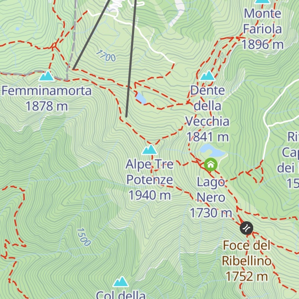 Map of Alpe Tre Potenze