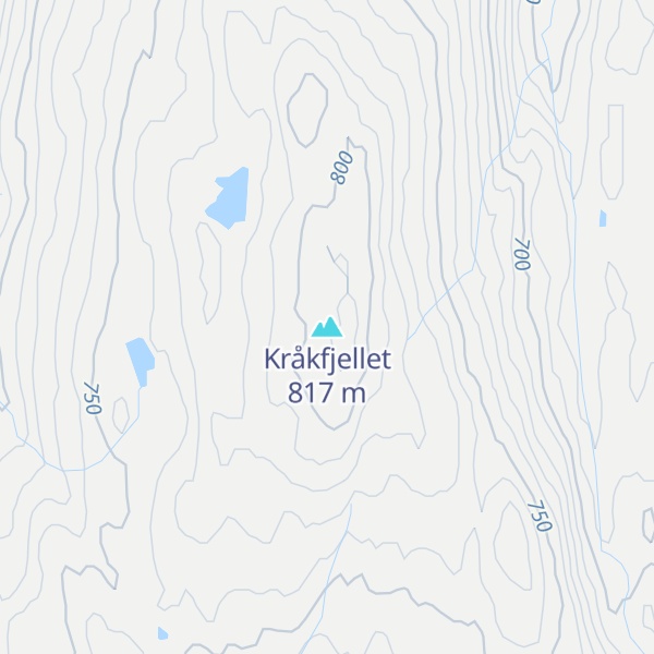 Map of Kråkfjellet