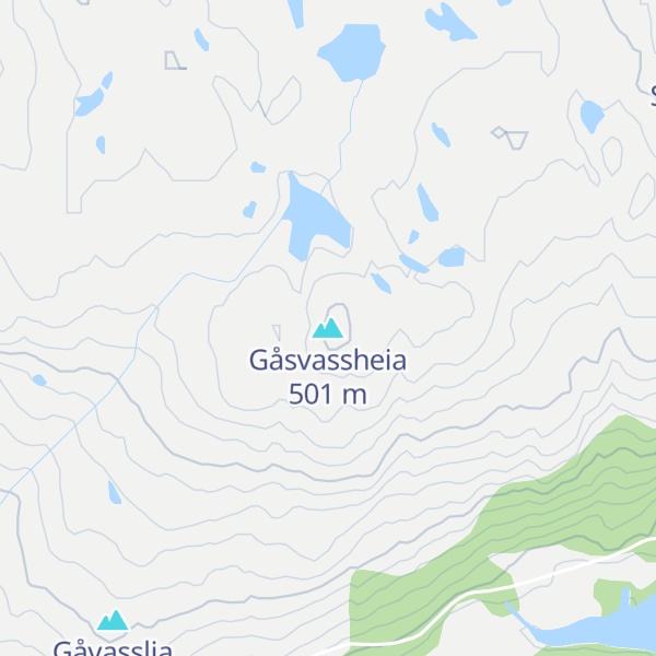 Map of Gåsvassheia