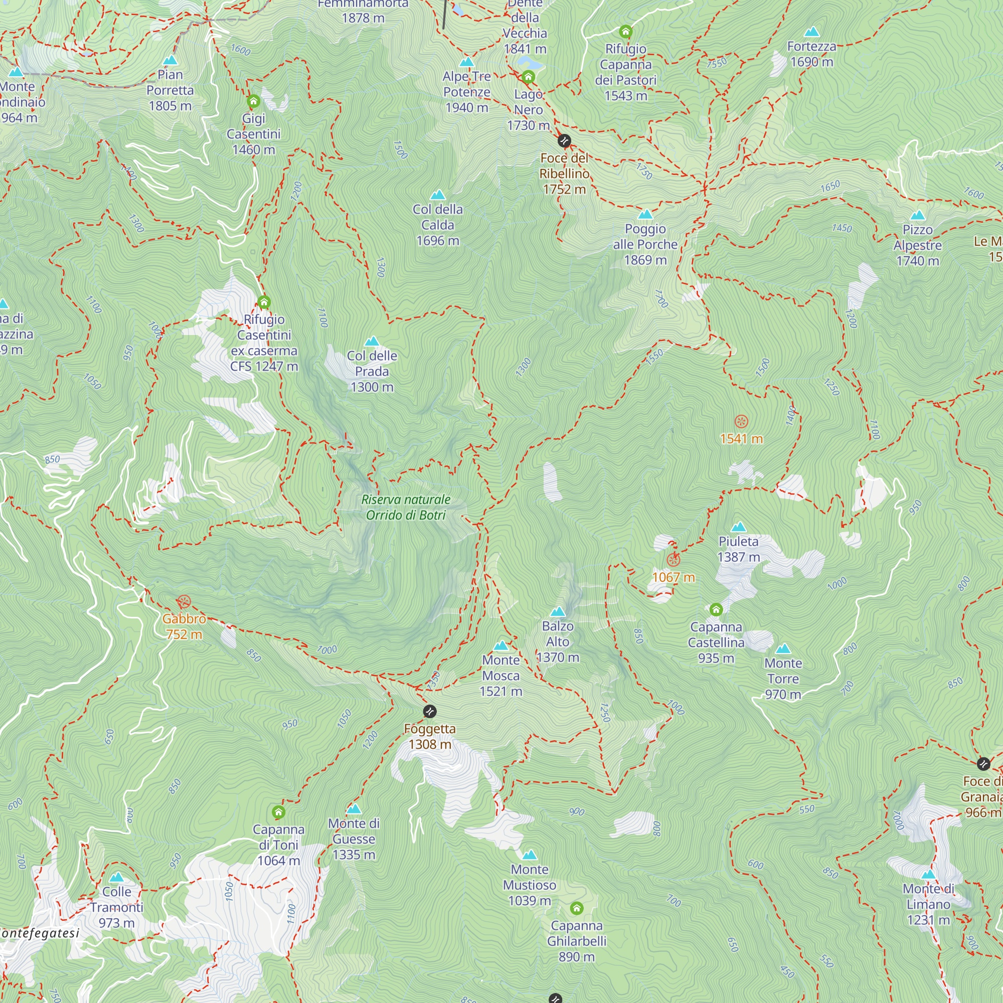 Rifugio Fontana di Troghi map