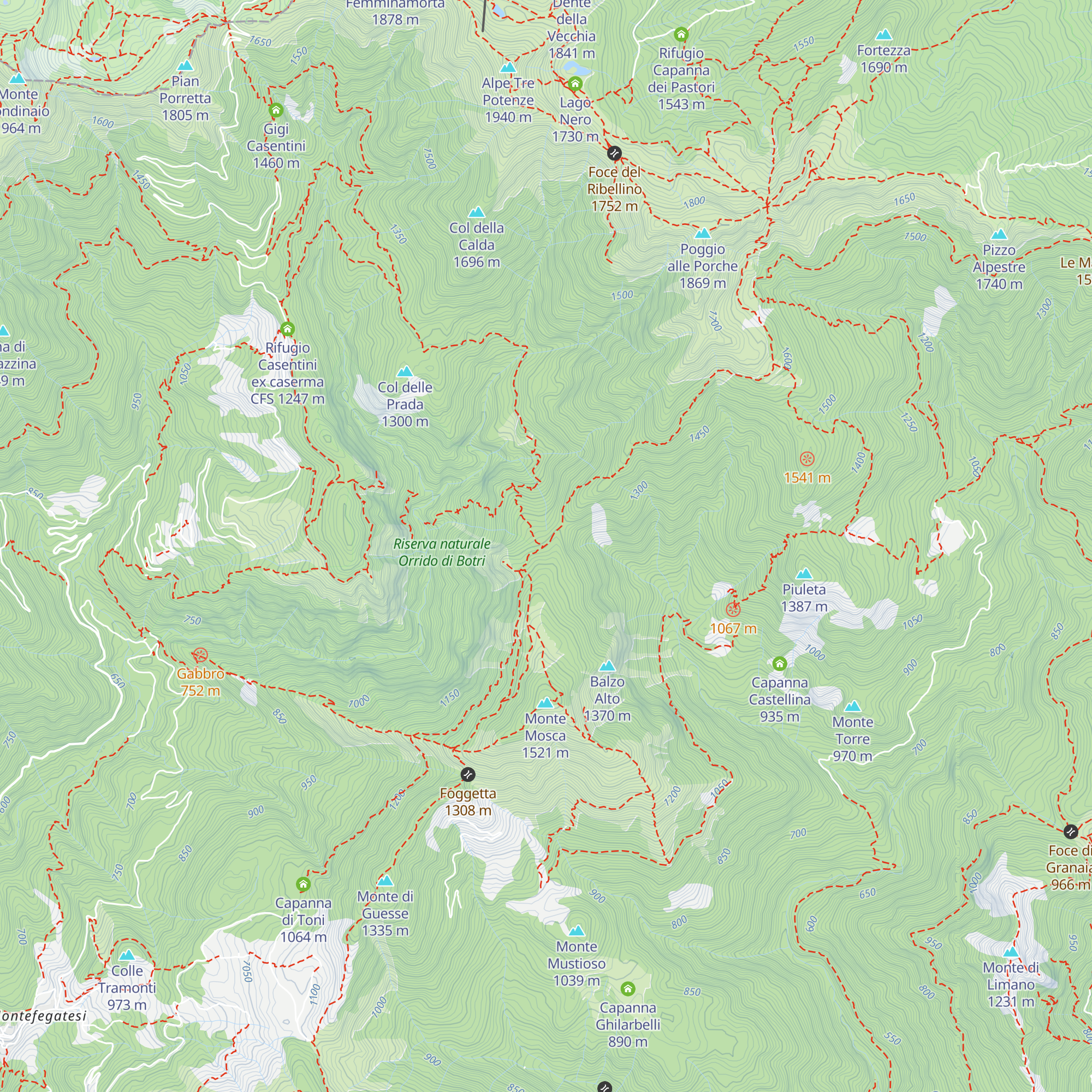 Rifugio Fontana di Troghi map