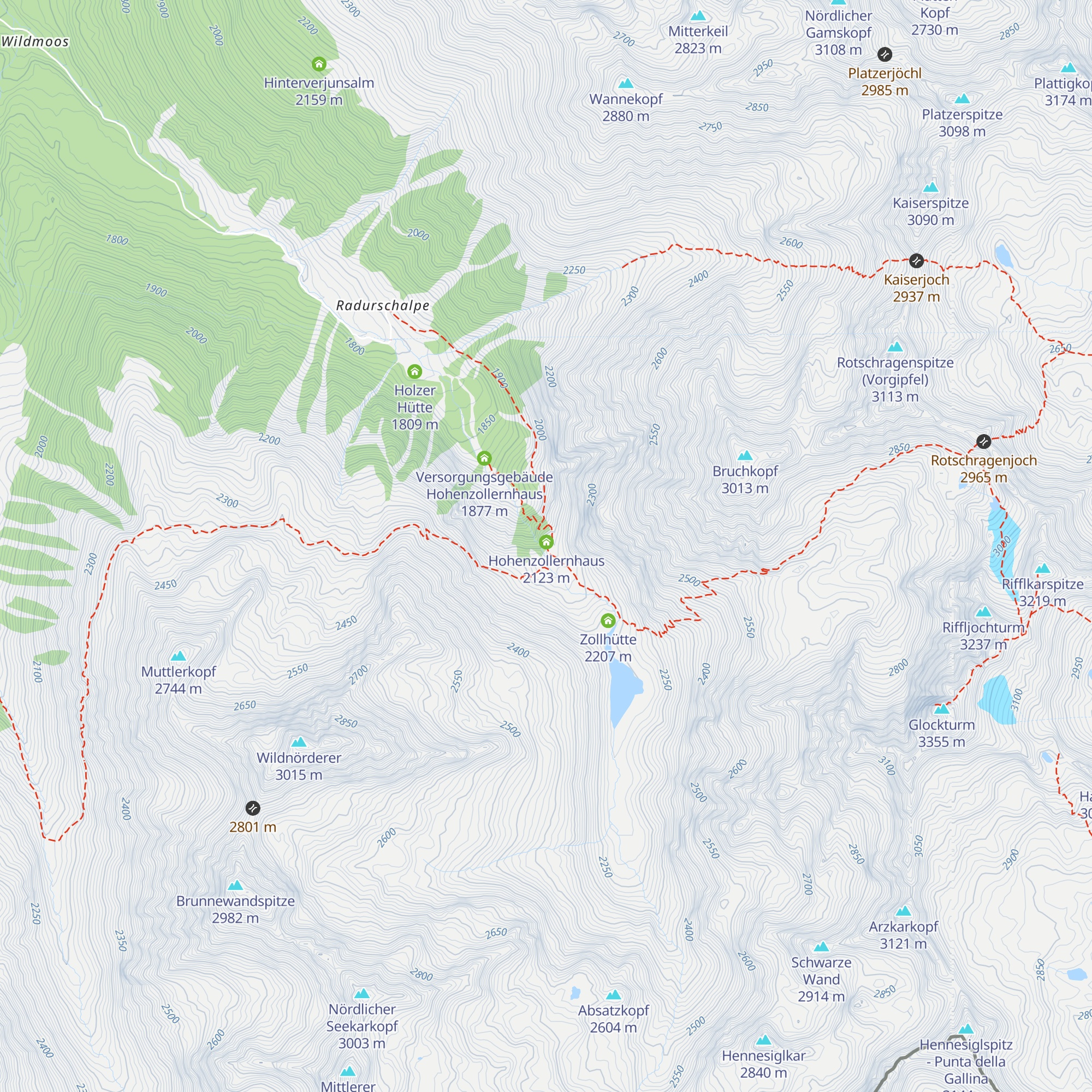 Sepp-Feldmeier-Hütte map