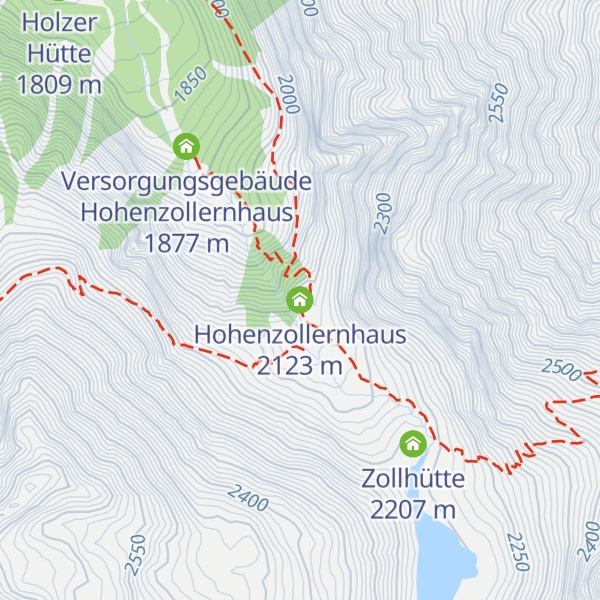 Map of Hohenzollernhaus