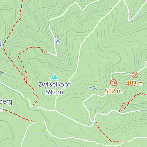 Map of Zwiesselkopf Hütte