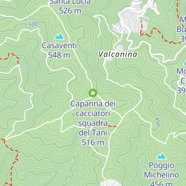 Map of Capanna dei cacciatori squadra del Tani