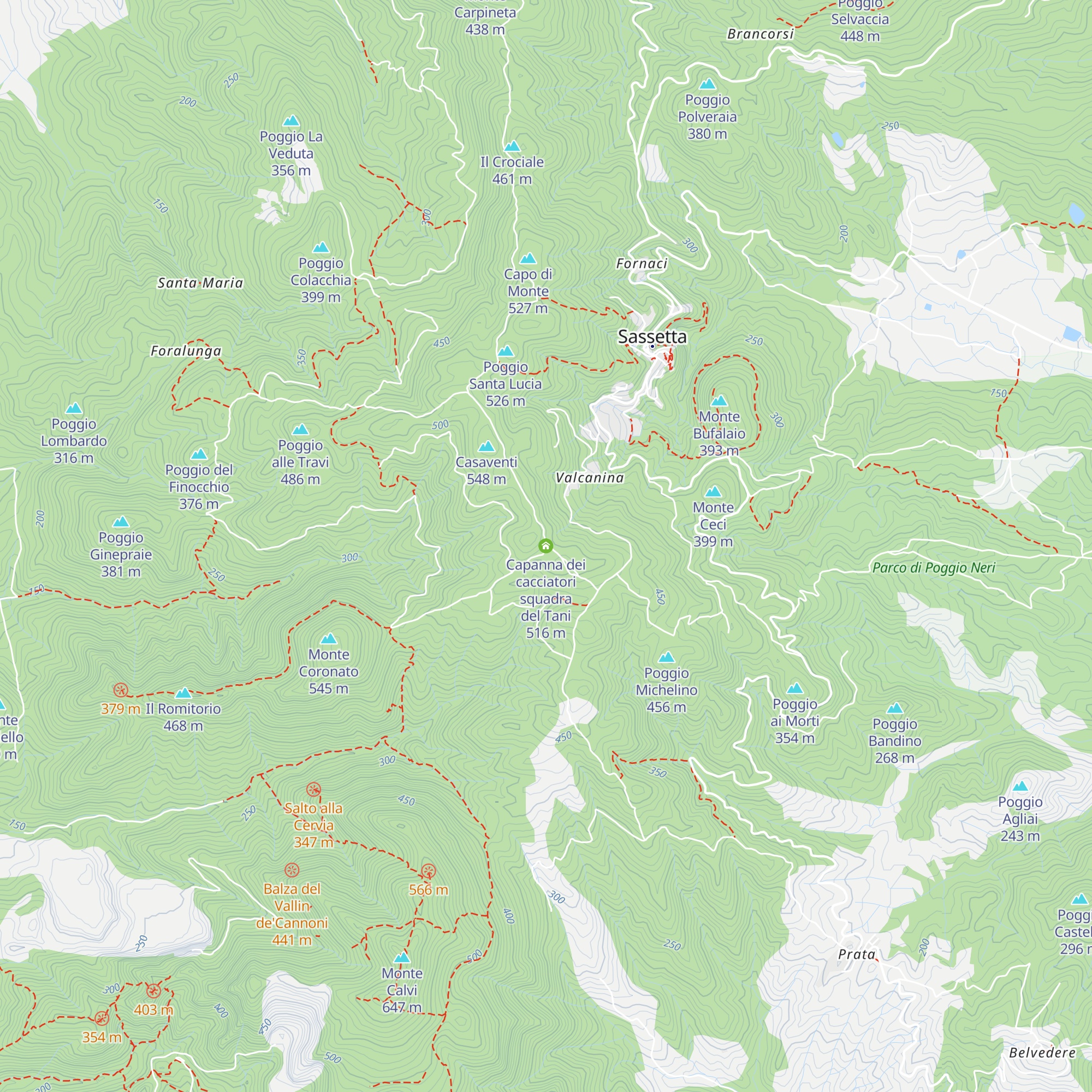 Capanna dei cacciatori squadra del Tani map