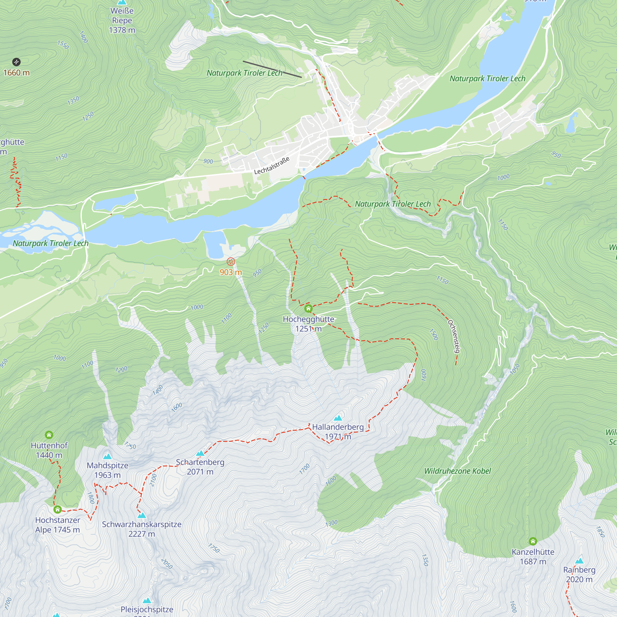 Hochegghütte map