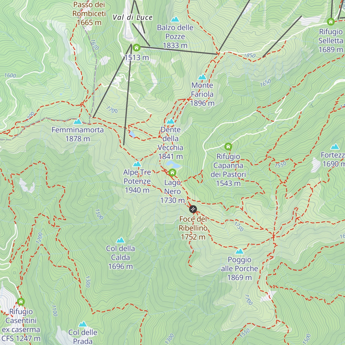 Lago Nero map
