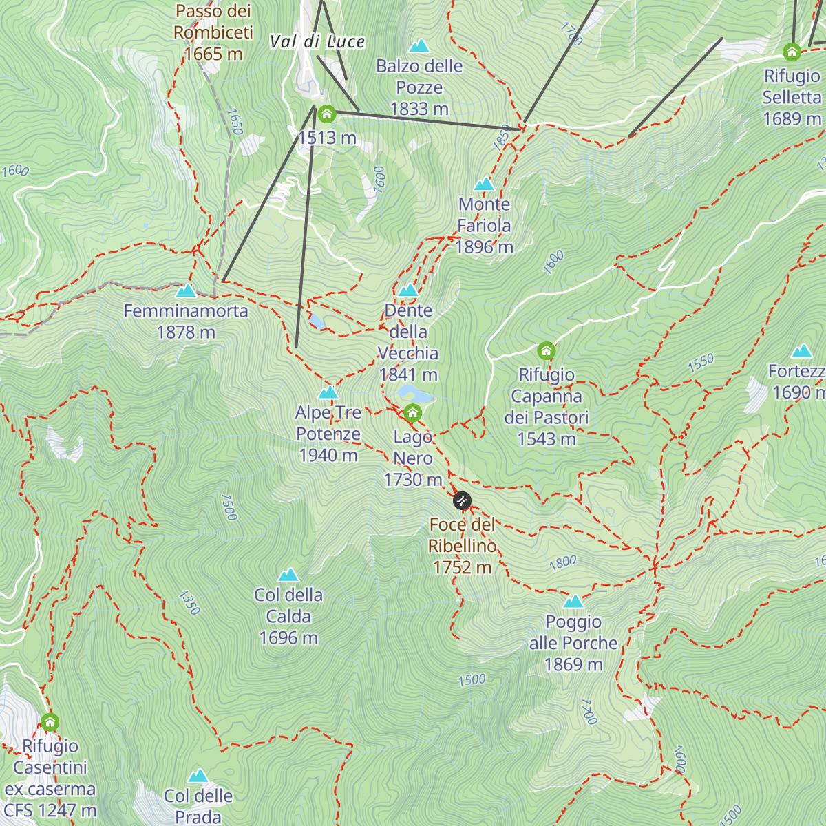 Lago Nero map