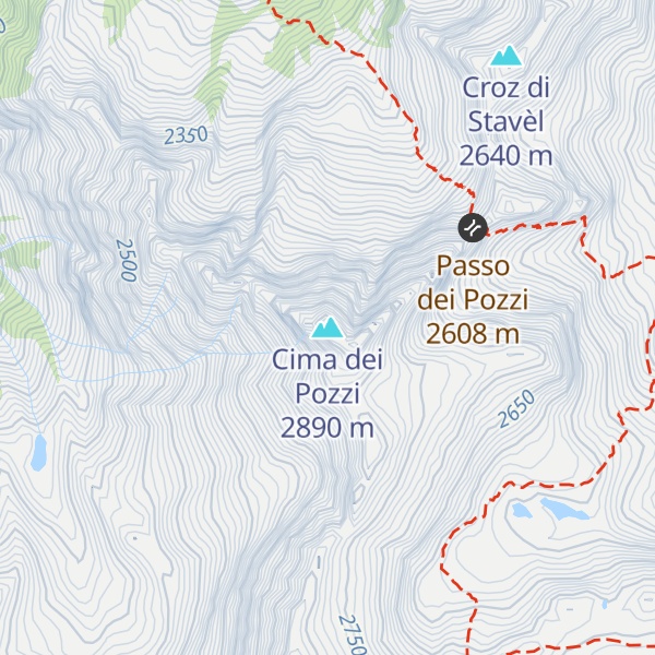 Map of Cima dei Pozzi