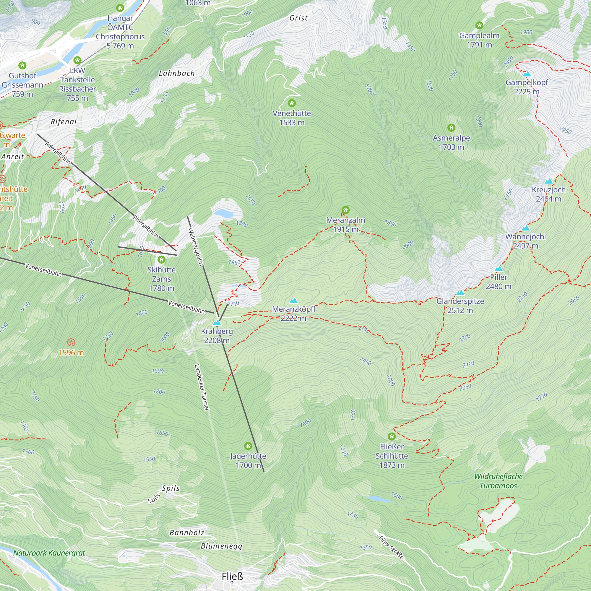 Hirtenunterstand Meranzköpfl map