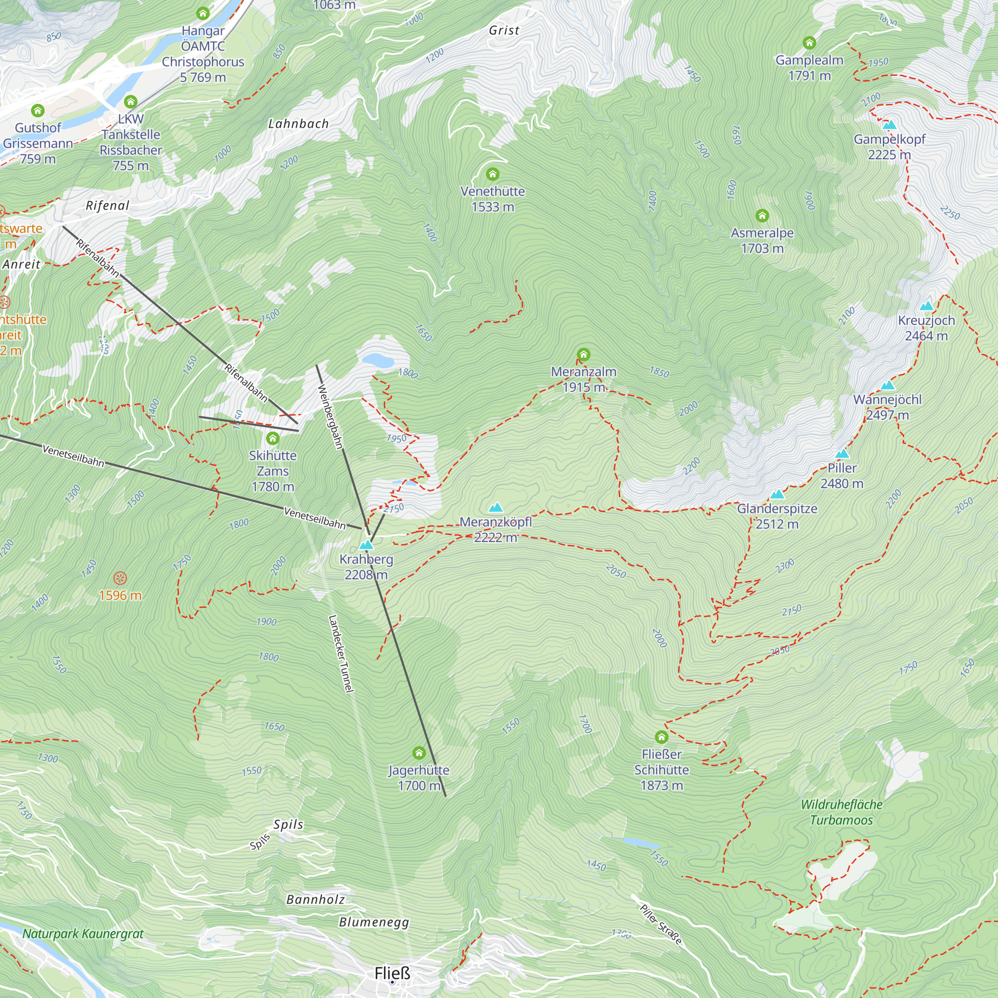 Hirtenunterstand Meranzköpfl map