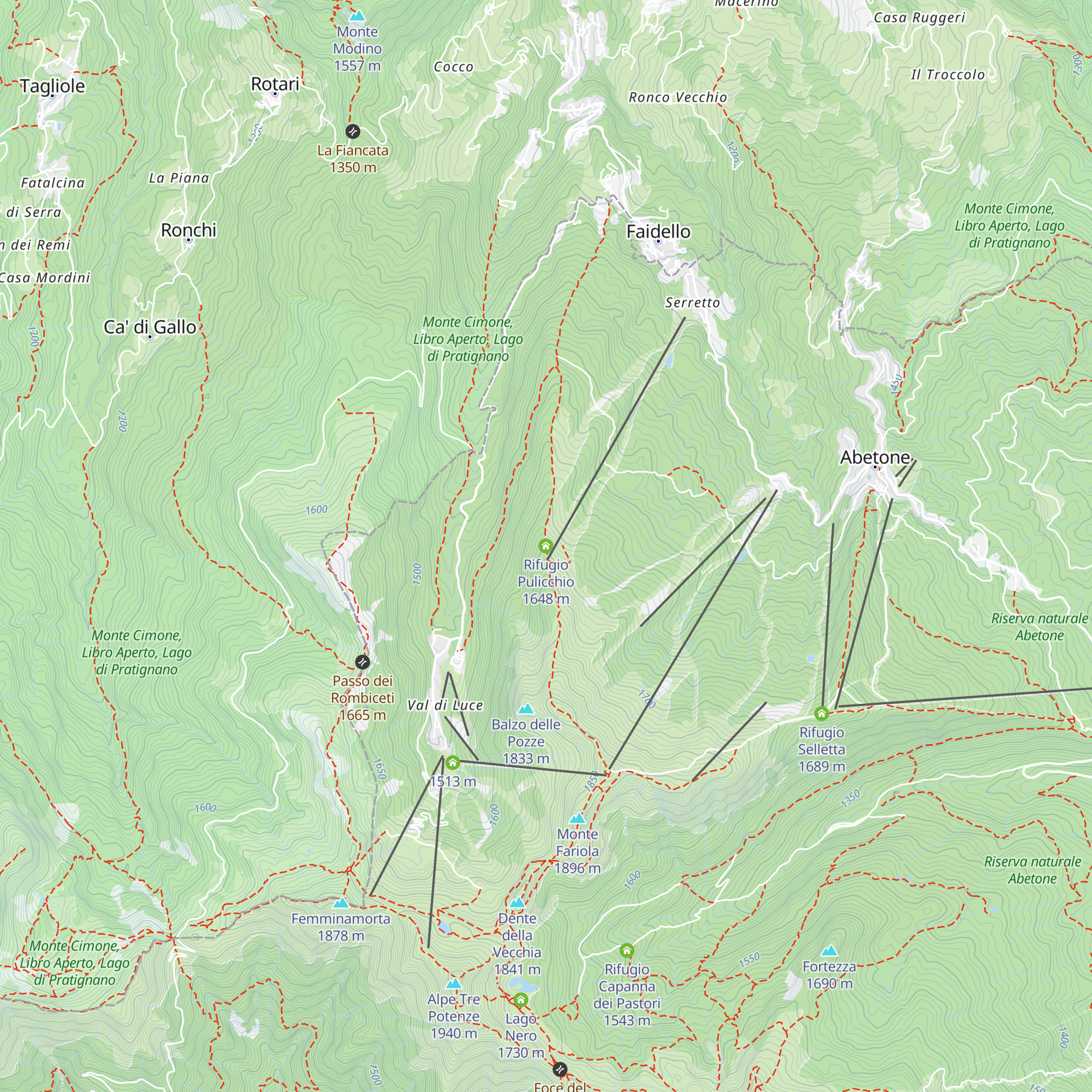 Rifugio Pulicchio map