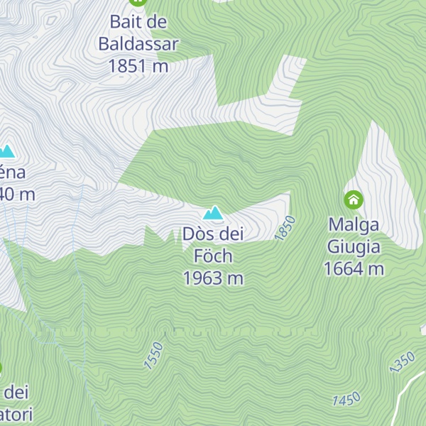 Map of Dòs dei Föch