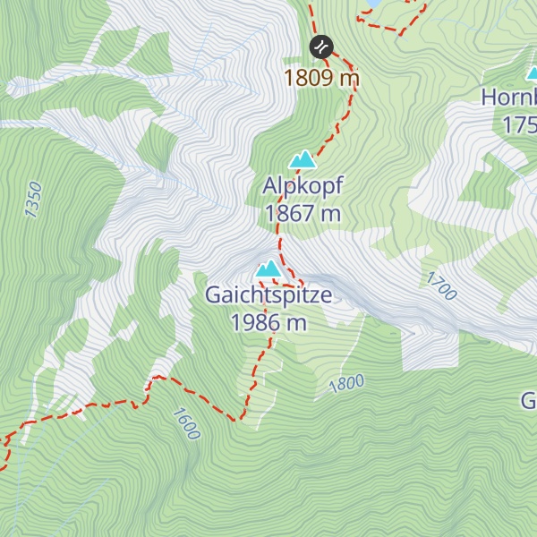 Map of Gaichtspitze