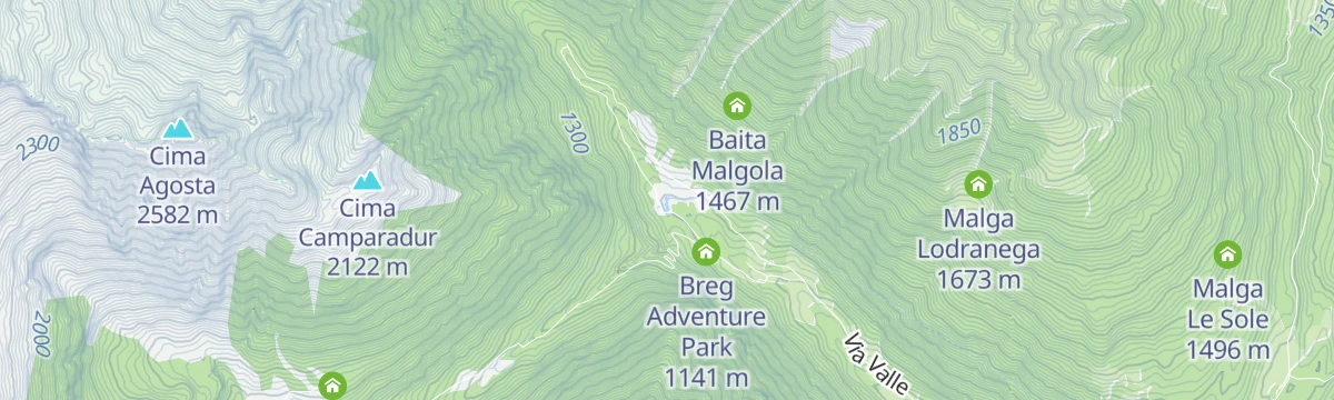 Map of the start of Divieto Torrente Arnò