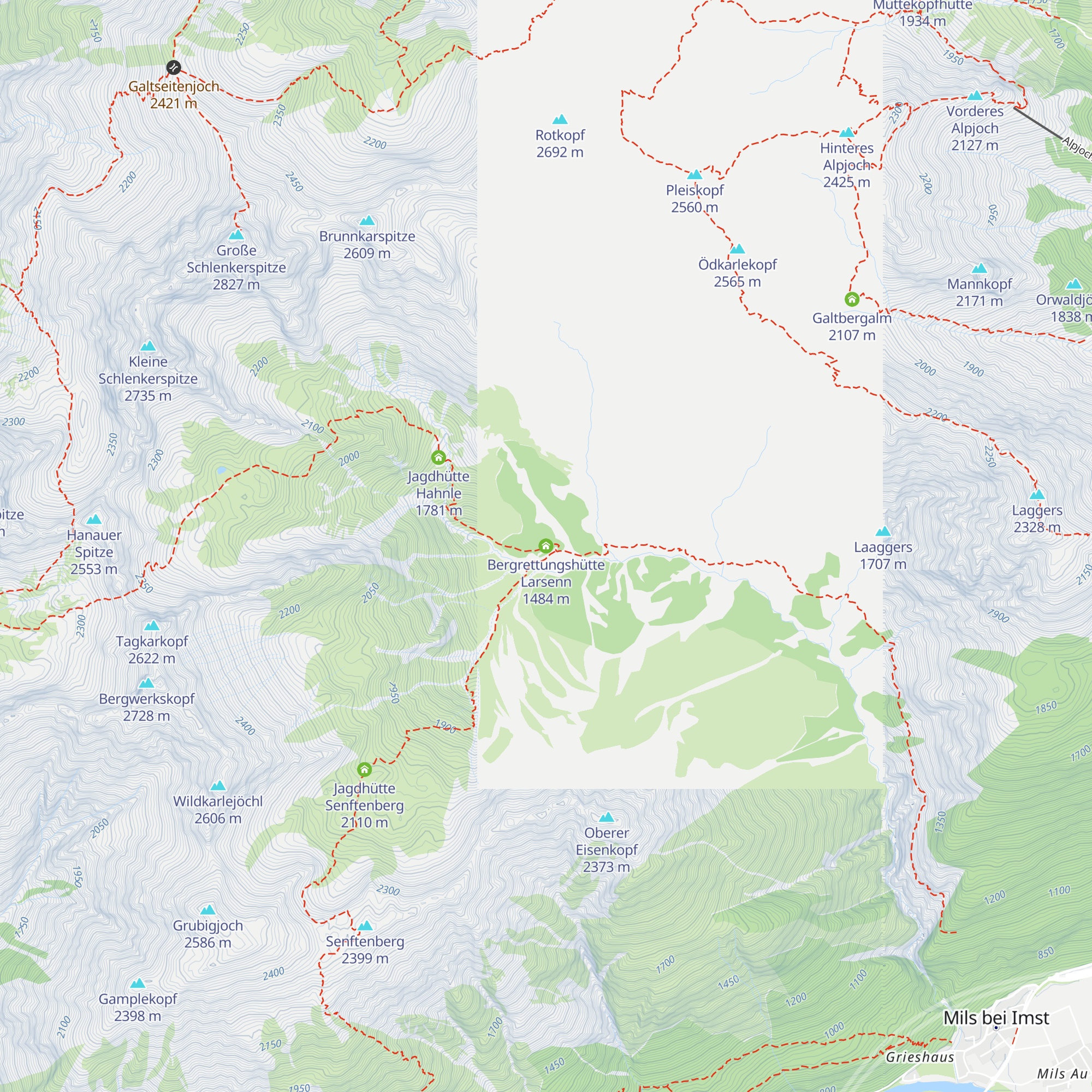 Bergrettungshütte Larsenn map