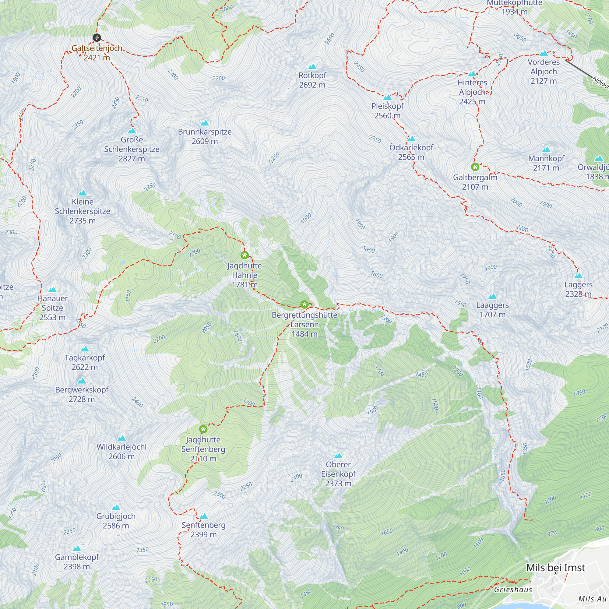 Bergrettungshütte Larsenn map