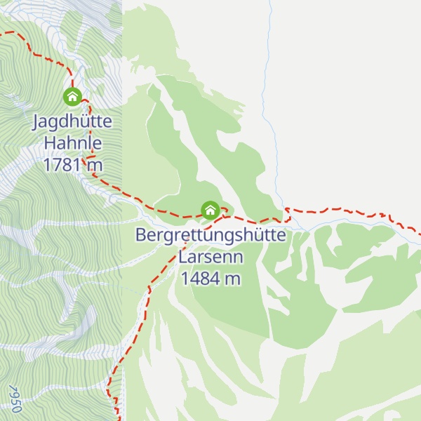 Map of Bergrettungshütte Larsenn