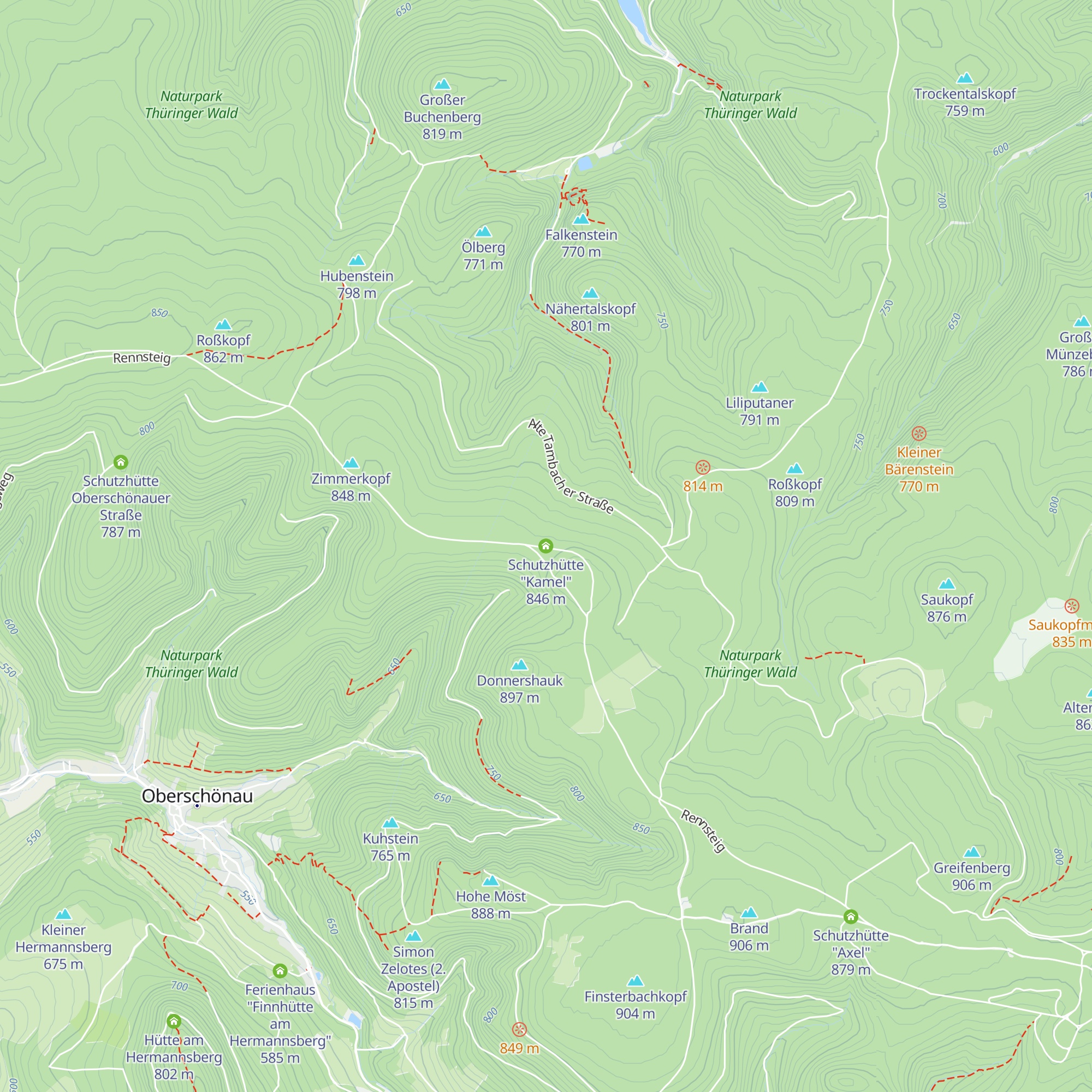 Schutzhütte "Kamel" map