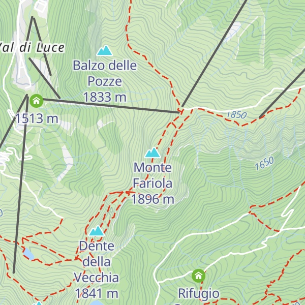 Map of Monte Fariola