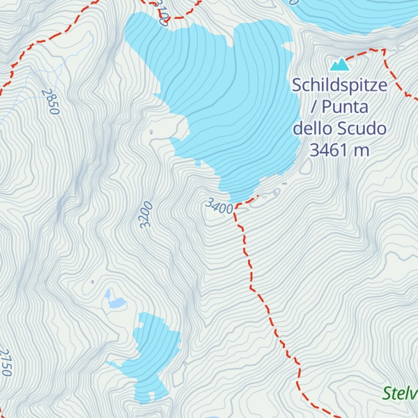 Map of Plattenspitze / Punta delle Laste