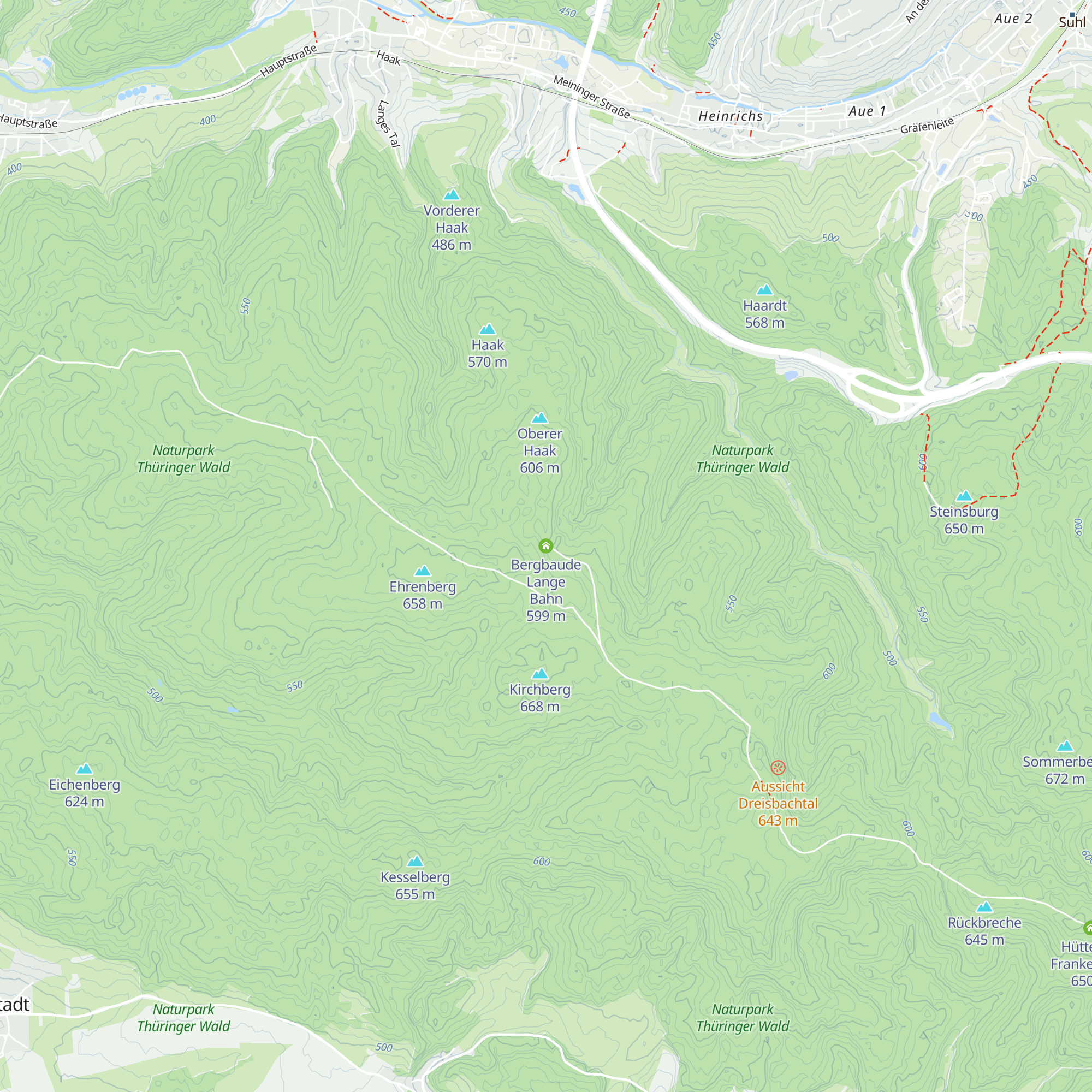 Bergbaude Lange Bahn map