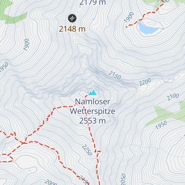 Map of Namloser Wetterspitze