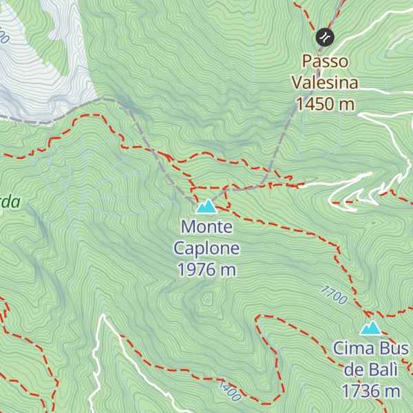 Map of Monte Caplone