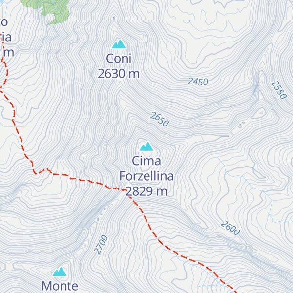 Map of Cima Forzellina