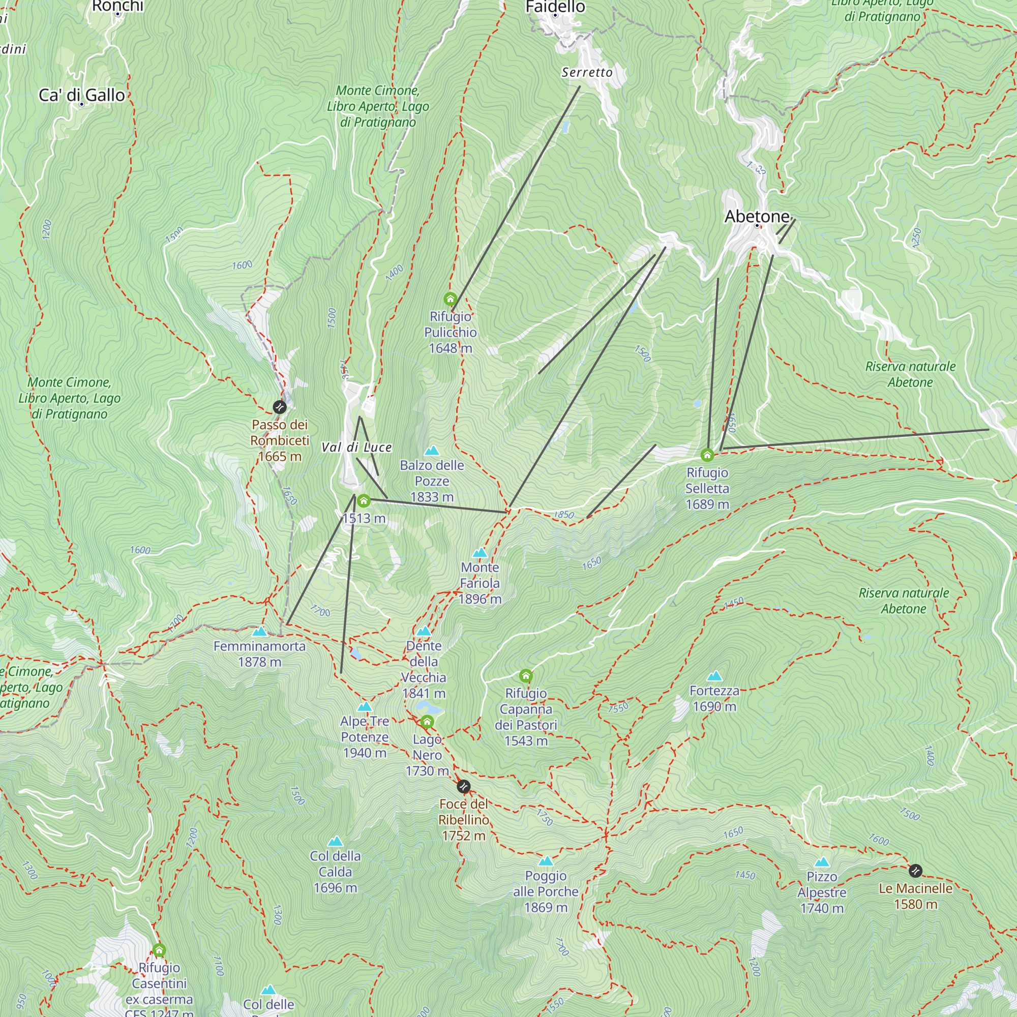 Rifugio Zeno Colò map